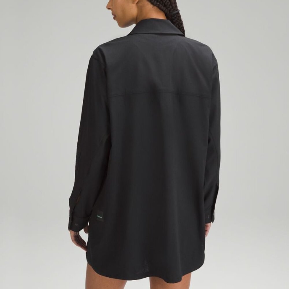 WovenAir Hiking Overshirt In Black - Picture 3 of 13